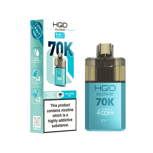 HQD Glow Air 70K Puff Prefilled Pod Vape kit - Box of 5