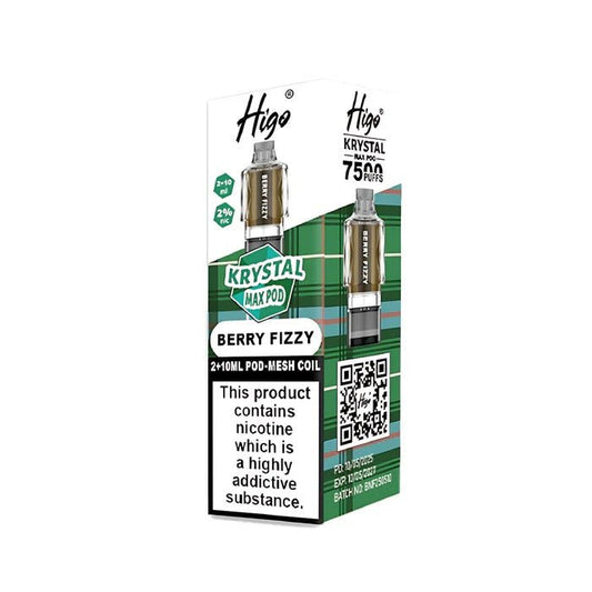 Higo Krystal Max 7500 Prefilled Pods Pack of 5 - Wholesale Price !