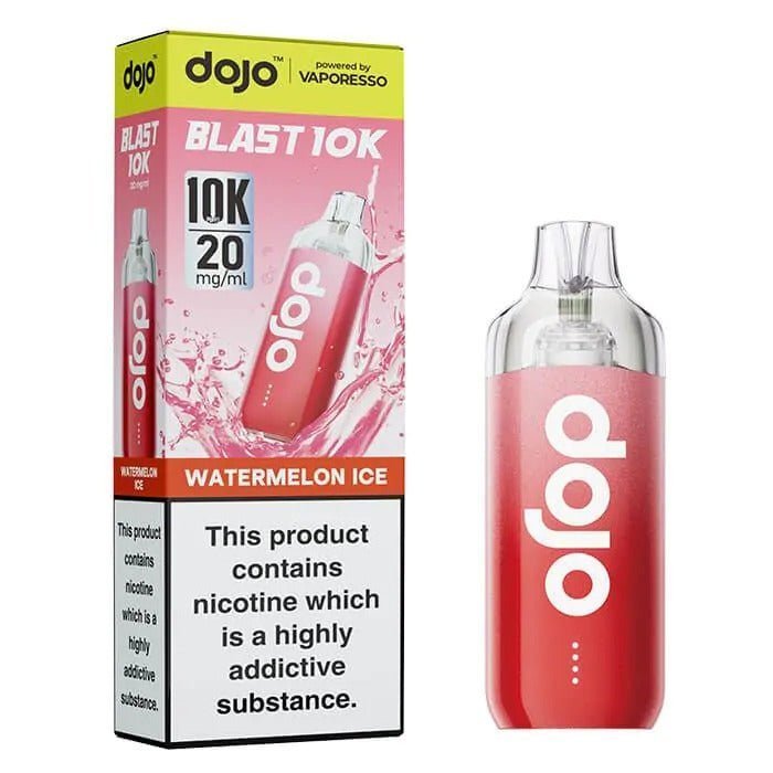Vaporesso Dojo Blast 10k Prefilled Pod Vape Kit - Box of 5 in Watermelon Ice Flavour available at UK Vaper Wholesale
