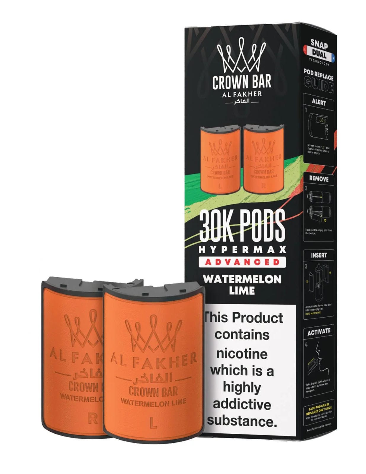 Al Fakher Crown Bar 30K Hypermax Refills Pods - Box of 5