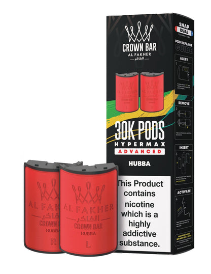 Image Of Al Fakher Crown Bar 30K Hypermax Refills Pods - Box of 5