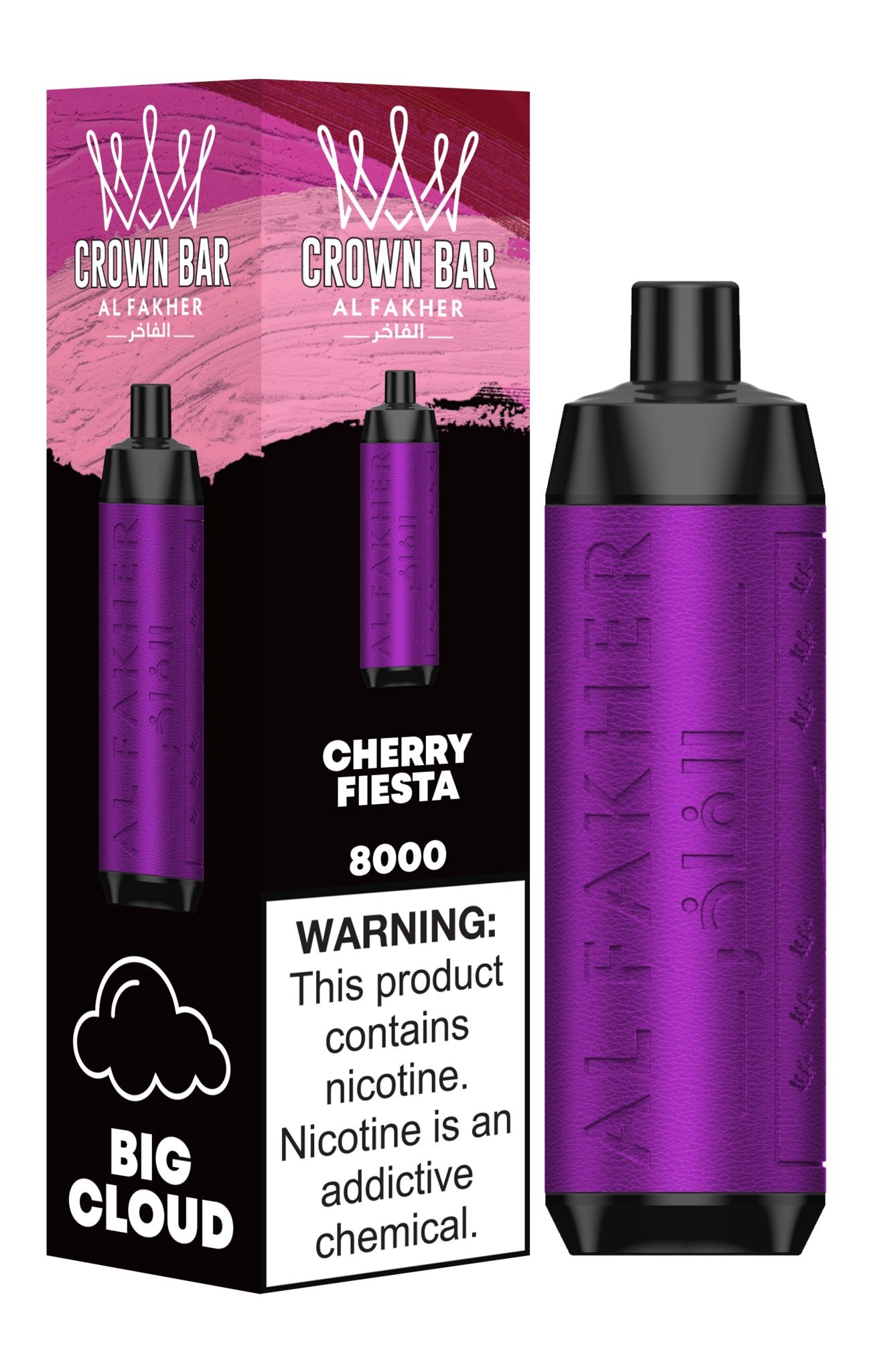 Al Fakher Crown Bar 8000 Puffs Disposable Vape Box of 10