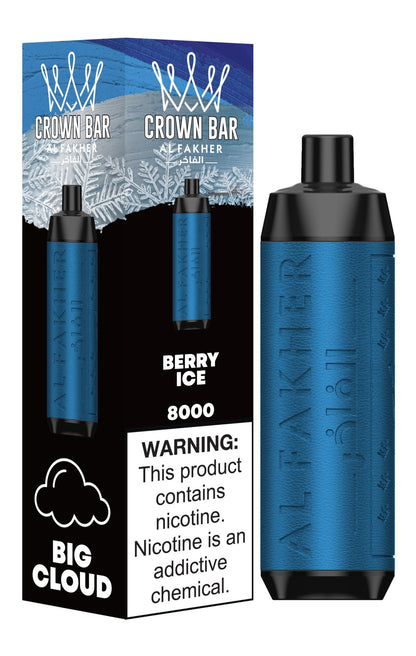 Al Fakher Crown Bar 8000 Puffs Pre-Filled Vape - Box of 10