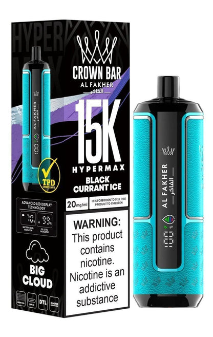Al Fakher Crown Bar Hypermax 15k Puffs Prefilled Vape - Box of 5