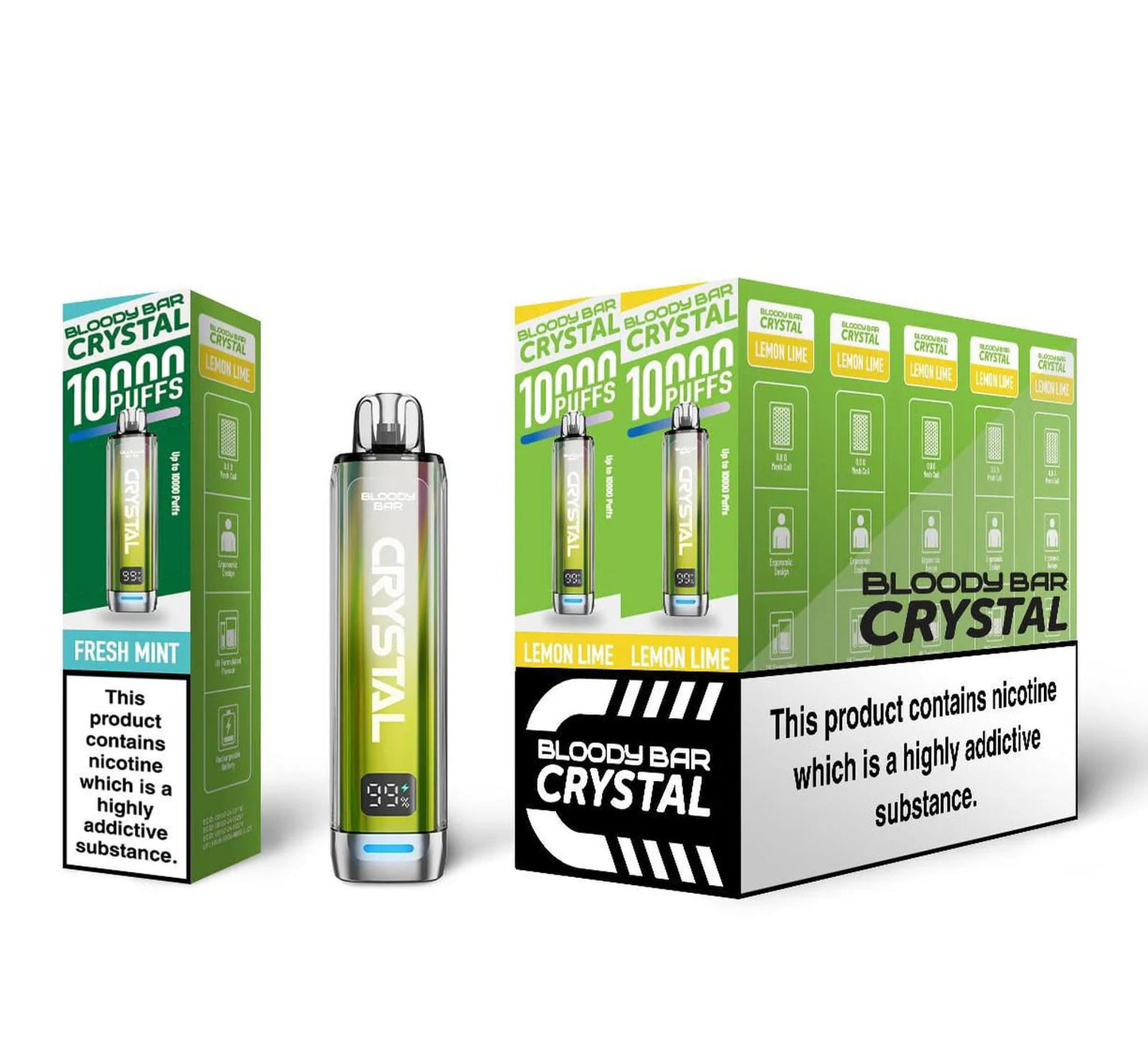 Bloody Bar Crystal 10K Puff Prefilled Pod Kit - Box of 10