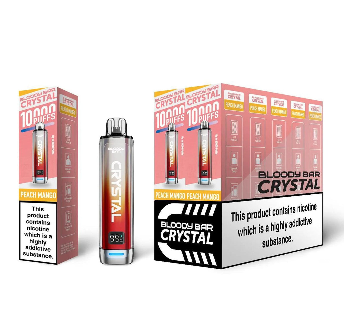 Bloody Bar Crystal 10K Puff Prefilled Pod Kit - Box of 10