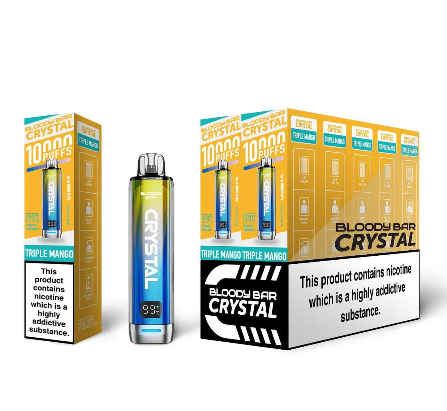 Bloody Bar Crystal 10K Puff Prefilled Pod Kit - Box of 10