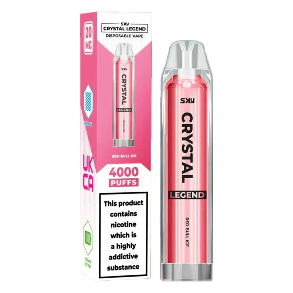 Image of Crystal Legend 4000 Puffs Vape Pod 20mg - Box of 10