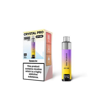 Banana Ice Flavour of The Crystal Pro 10000 (CP10K) Prefilled Pod Kit - Box of 5 at wholesale