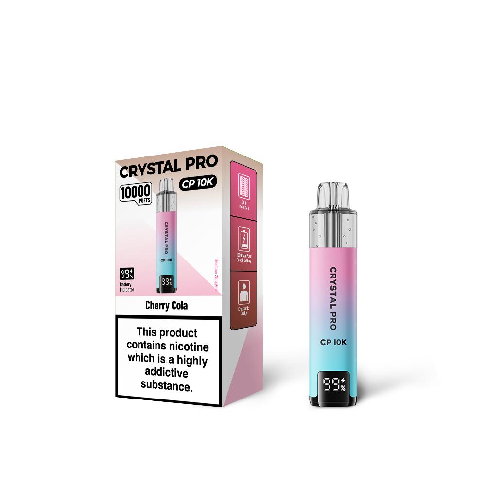 Cherry Cola Flavour of The Crystal Pro 10000 (CP10K) Prefilled Pod Kit - Box of 5 at UK Vaper Wholesale