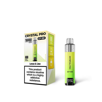 Lemon & Lime Flavour of The Crystal Pro 10000 (CP10K) Prefilled Pod Kit - Box of 5 at wholesale
