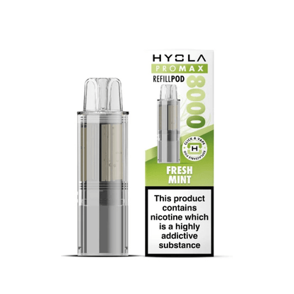 Hyola Pro Max 8000 Prefilled Replacement Pod Box of 5, Fresh Mint Flavour 