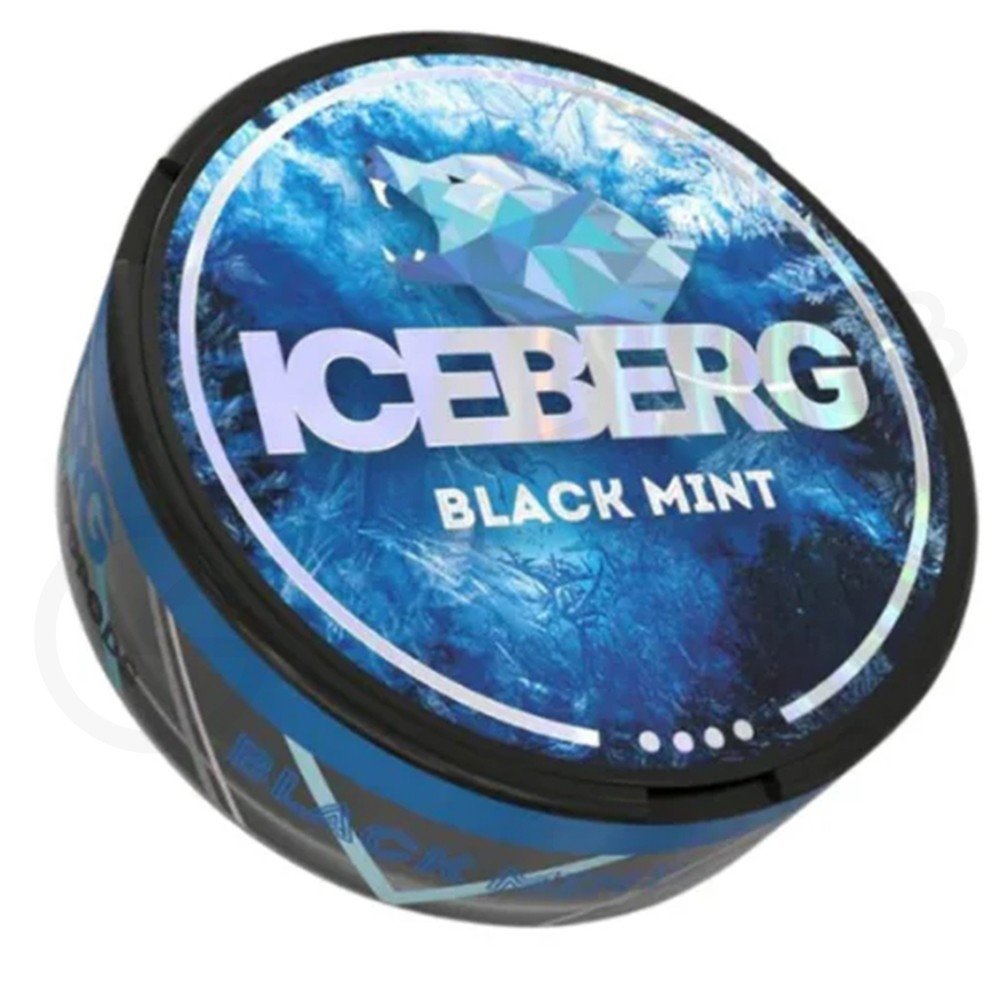 Iceberg Snus 16gr 150mg Pouches - Pack of 10 - Black Mint - vapeukwholesale