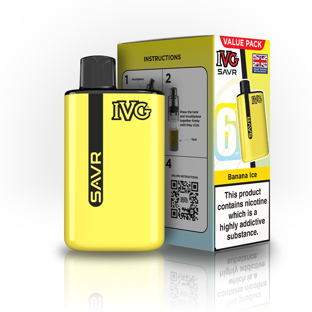 IVG SAVR 3000 Disposable Starter Vape - Pack of 5 - Flavour