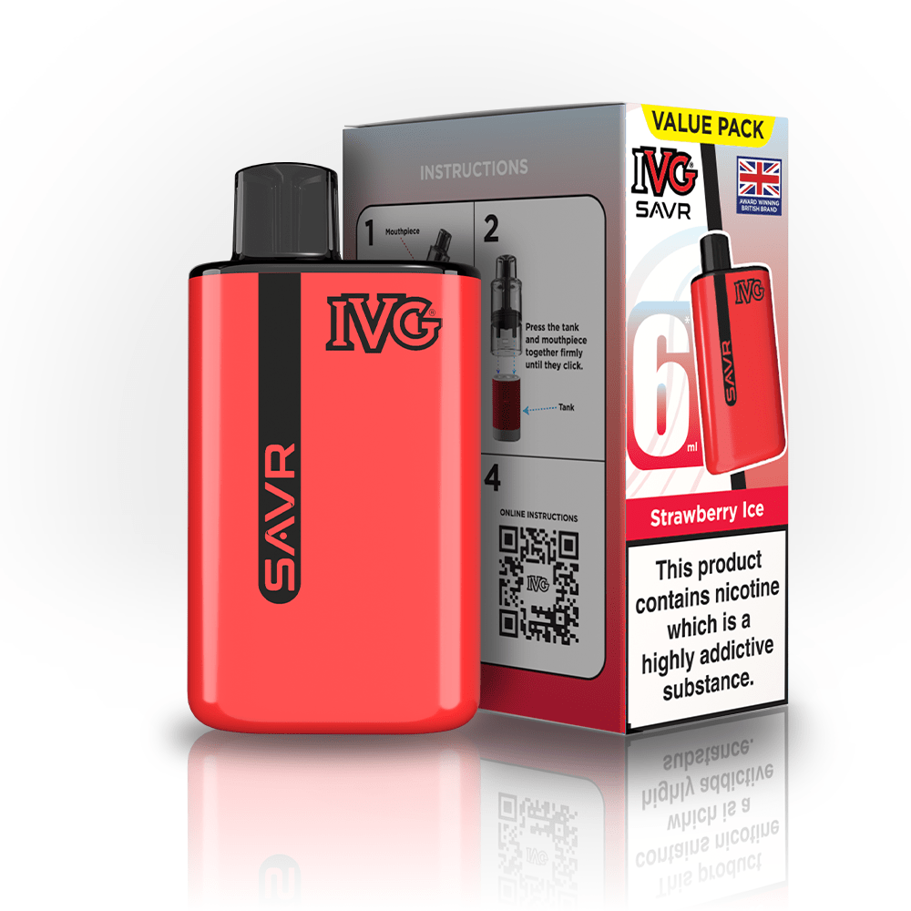 IVG SAVR 3000 Disposable Starter Vape - Pack of 5 - Flavour