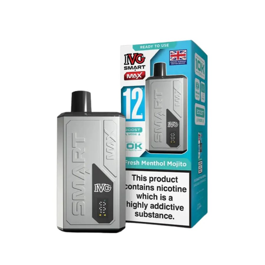 IVG Smart Max 10000 Prefilled Pod Vape Kit - Box of 5 Fresh Menthol Mojito at UK Vaper Wholesale