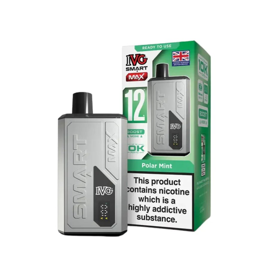IVG Smart Max 10000 Prefilled Pod Vape Kit - Box of 5 Polar Mint at UK Vaper Wholesale