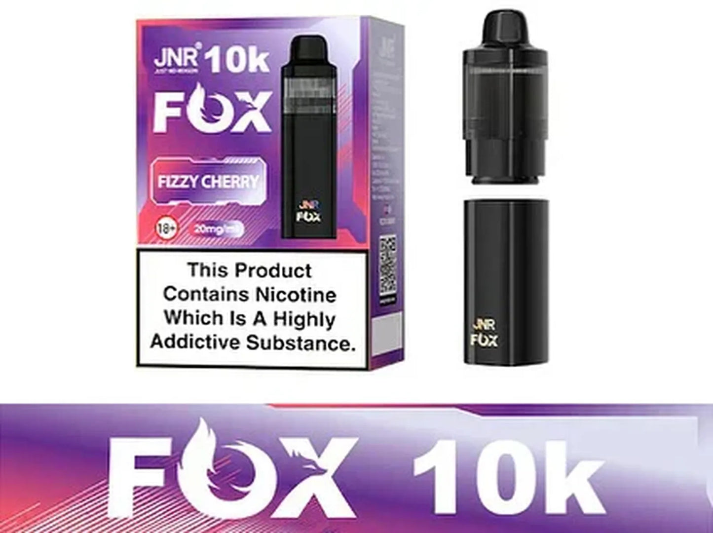 JNR Fox 10K Puffs Prefilled Pod Vape Kit - Box Of 5