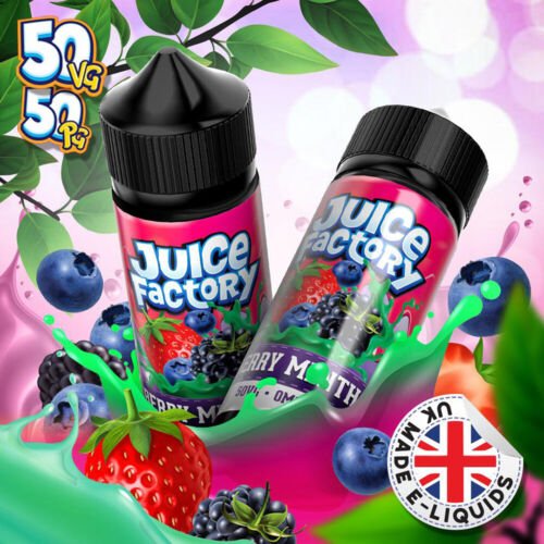 Juice Factory E-Liquid 100ml E-liquids-Blueberry Menthol-vapeukwholesale