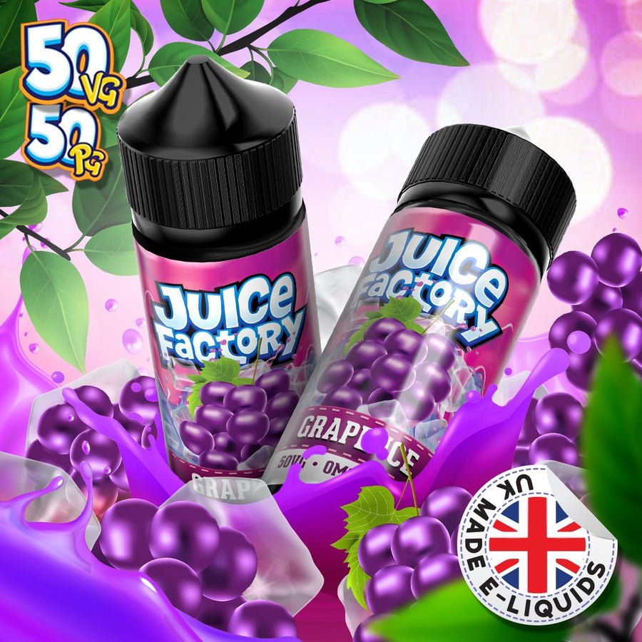 Juice Factory E-Liquid 100ml E-liquids-Grape Ice-vapeukwholesale