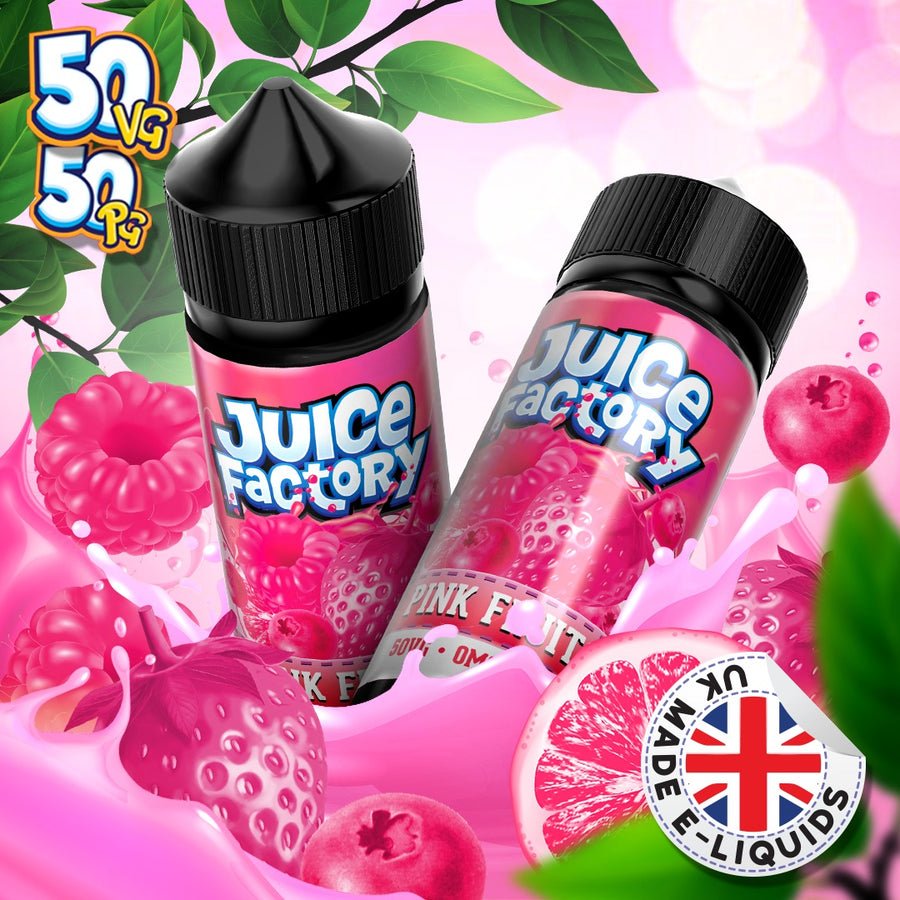 Juice Factory E-Liquid 100ml E-liquids-Pink Fruit-vapeukwholesale
