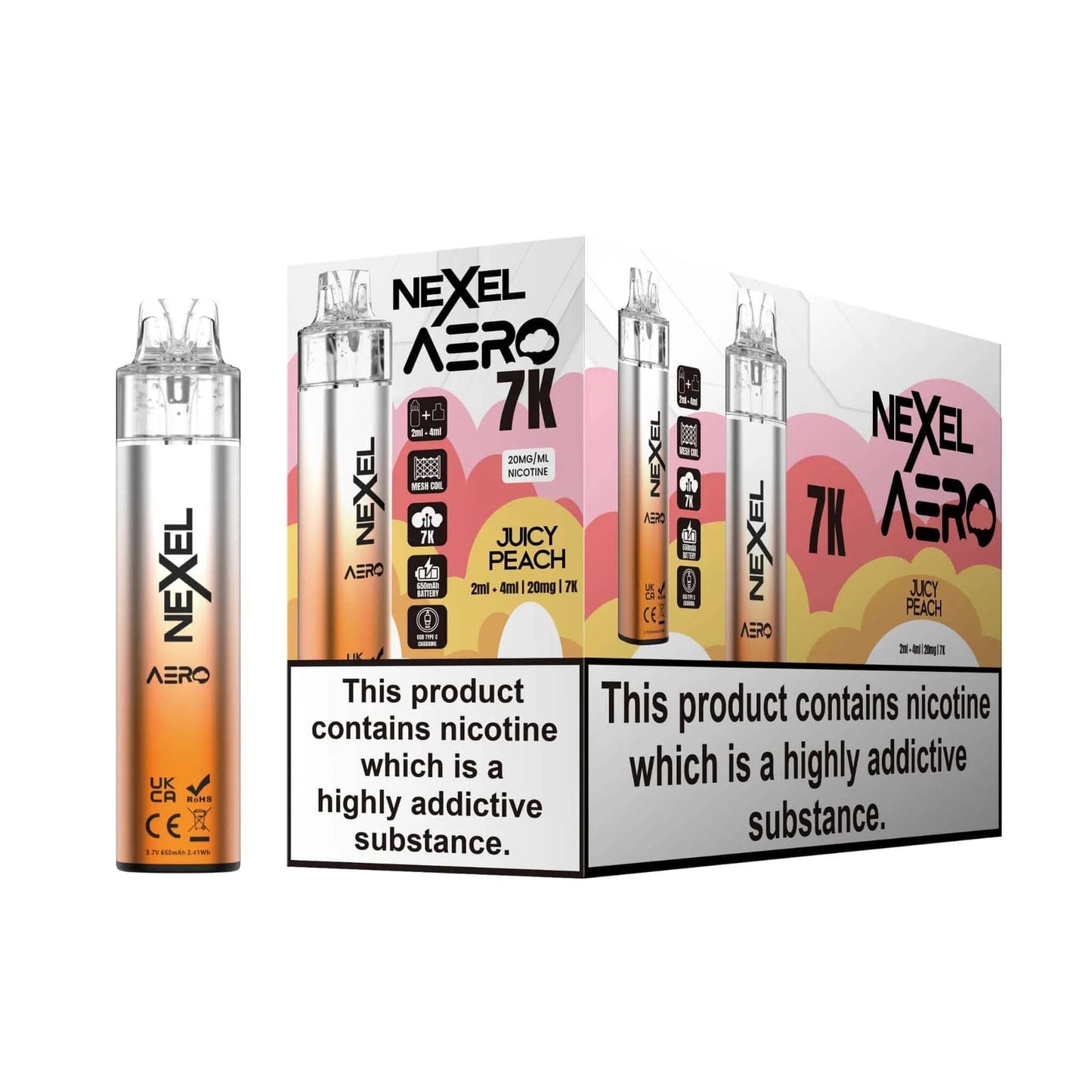 Nexel Aero 7k Prefilled Pod Vape Kit - Pack of 5