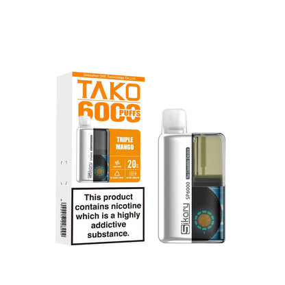 Image Of SKE Sikary TAKO SP6000 puffs Prefilled Pod Kit - Box Of 5 With Flavour Triple Mango