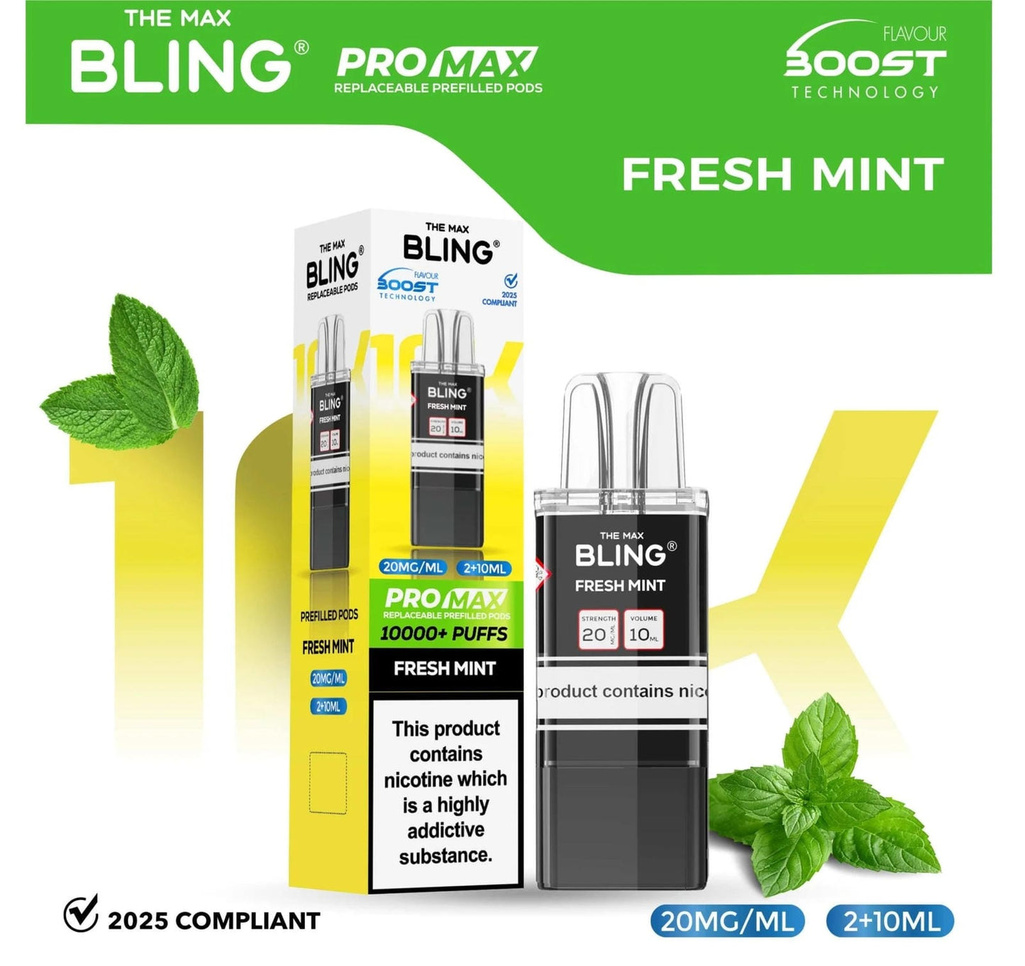 The Bling 10K Pro Max Replacement Prefilled Pods - Box of 5