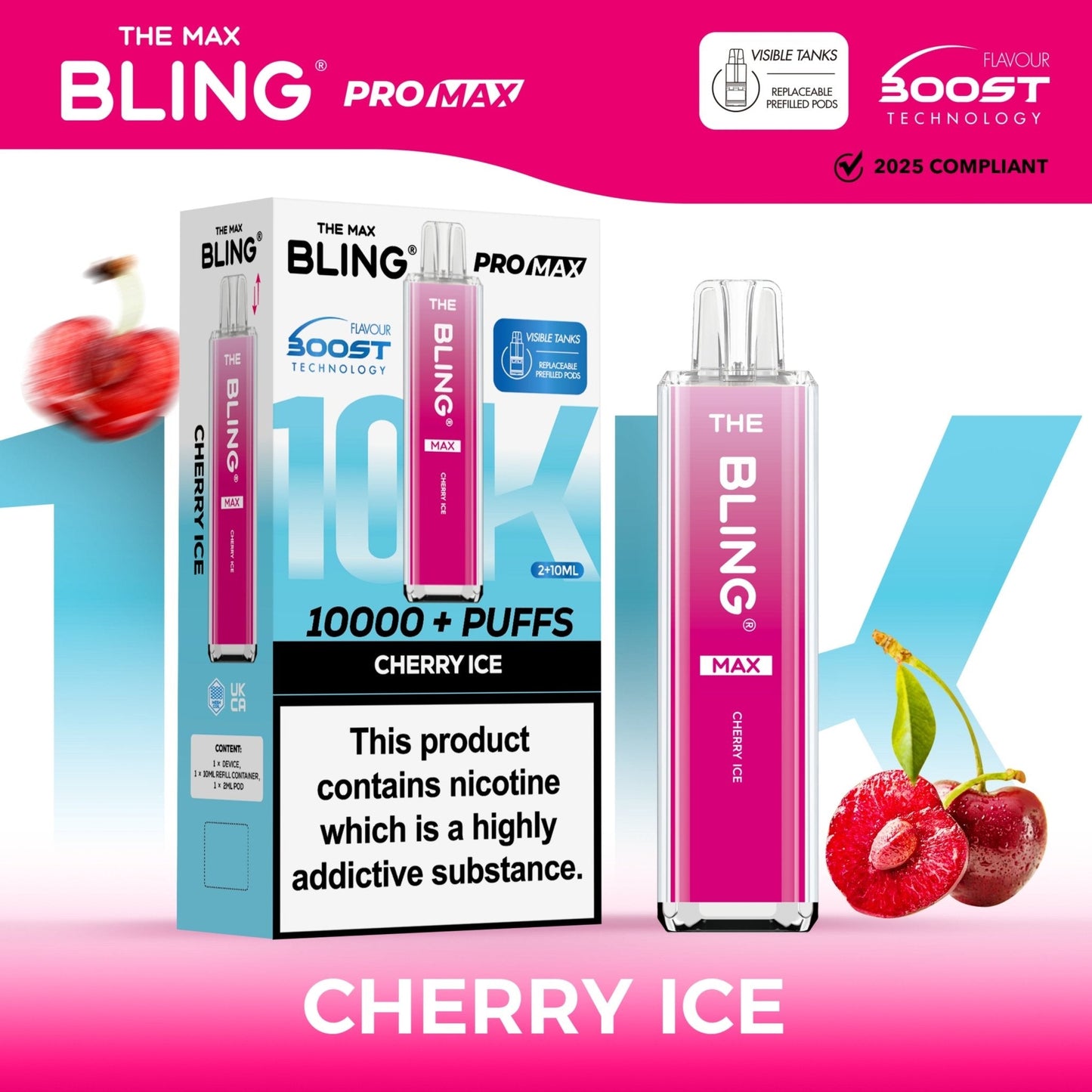 Image Of The Crystal Bling Max 10K Prefilled Pod Kit - Box of 5 