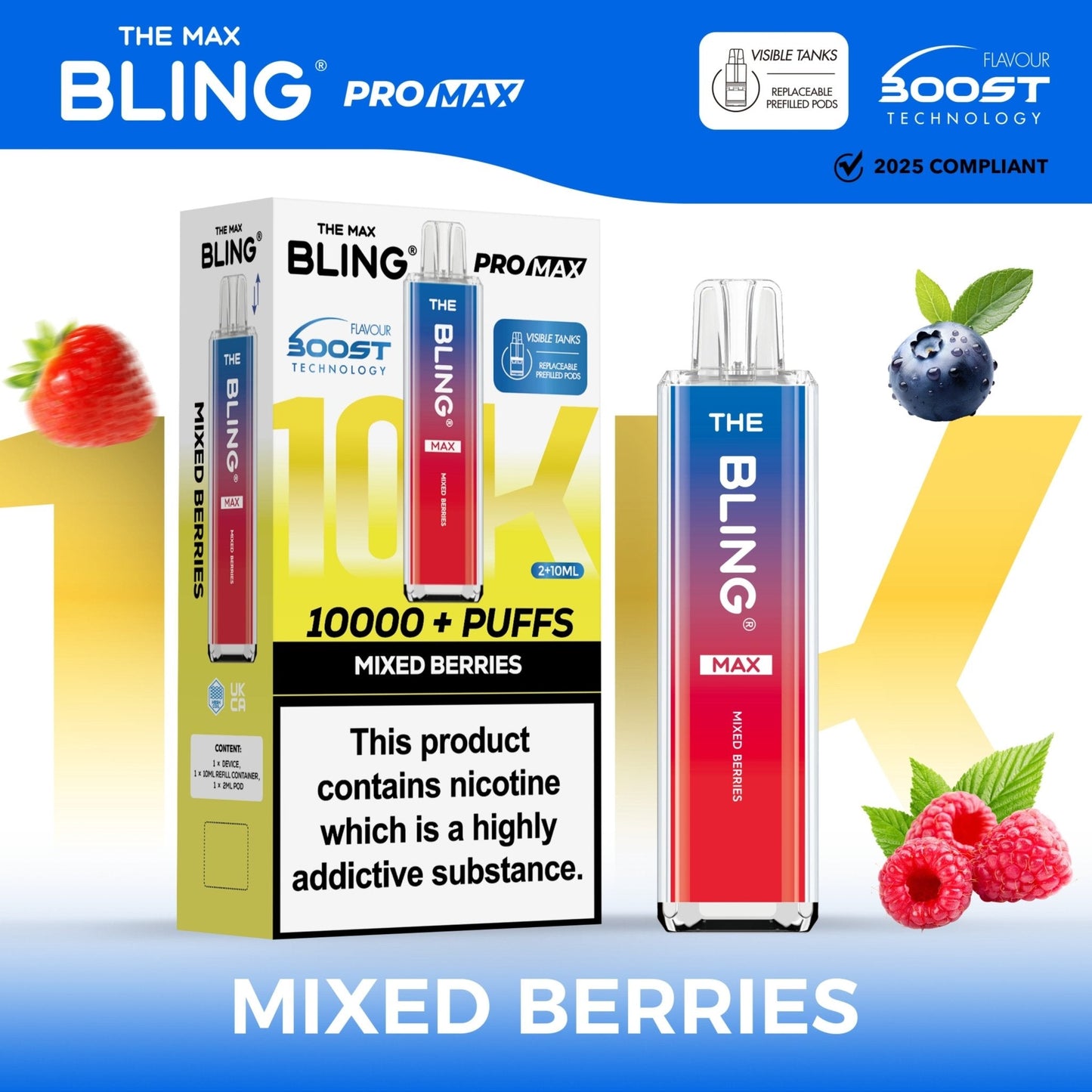 Image Of The Crystal Bling Max 10K Prefilled Pod Kit - Box of 5 