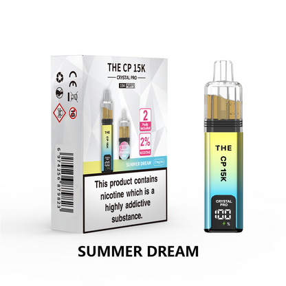 The Crystal Pro CP 15k Prefilled Vape Kit Box of 5, Summer Dream Flavour