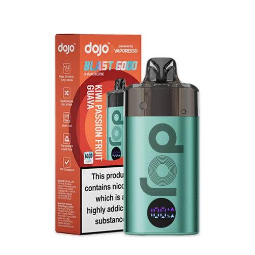 Vaporesso Dojo Blast 6000 Vape Kit Box of 5 - Green - Kiwi Passionfruit Guava - vapeukwholesale