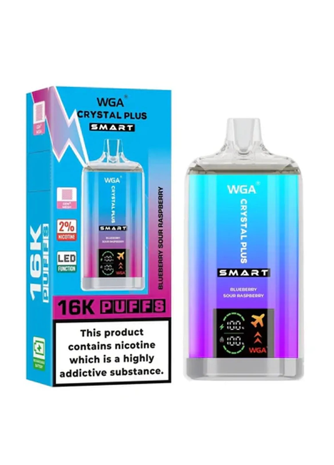 WGA Crystal Plus Smart 16K Prefilled Vape Kit - Box of 10
